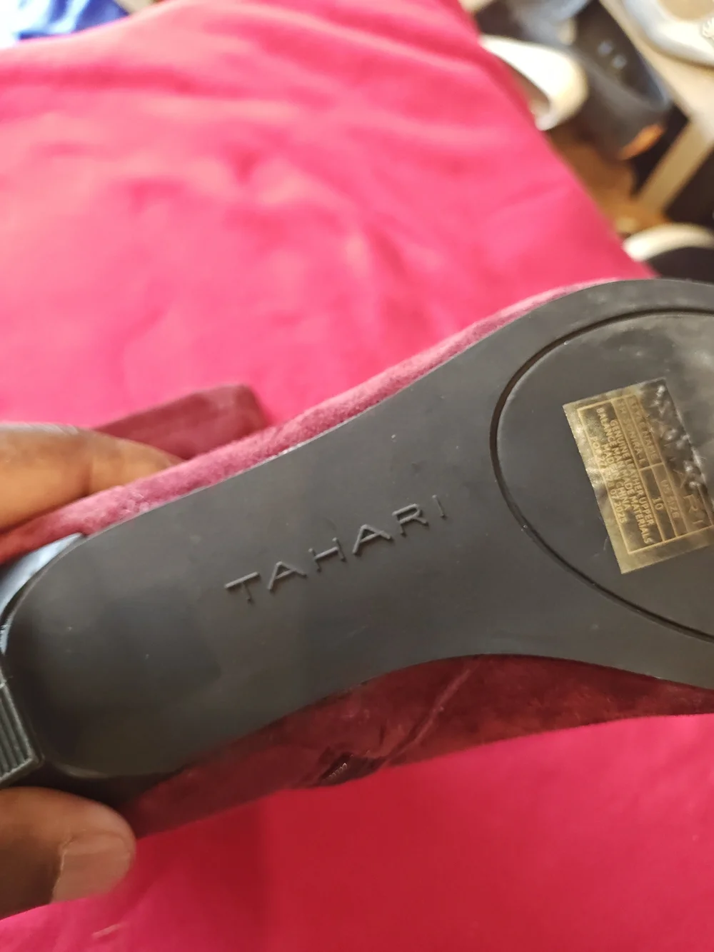 Tahari sleek burgundy